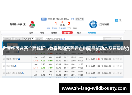 世界杯预选赛全面解析与参赛规则赛程看点指南最新动态及晋级形势